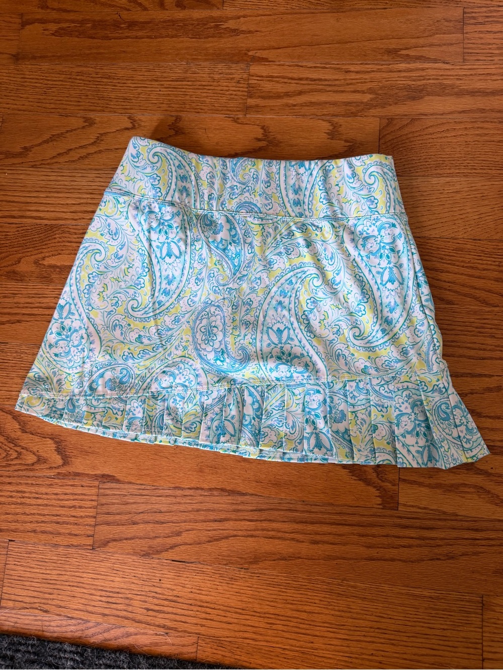 Paisley Print Pleated Hem Skirt - GOLF